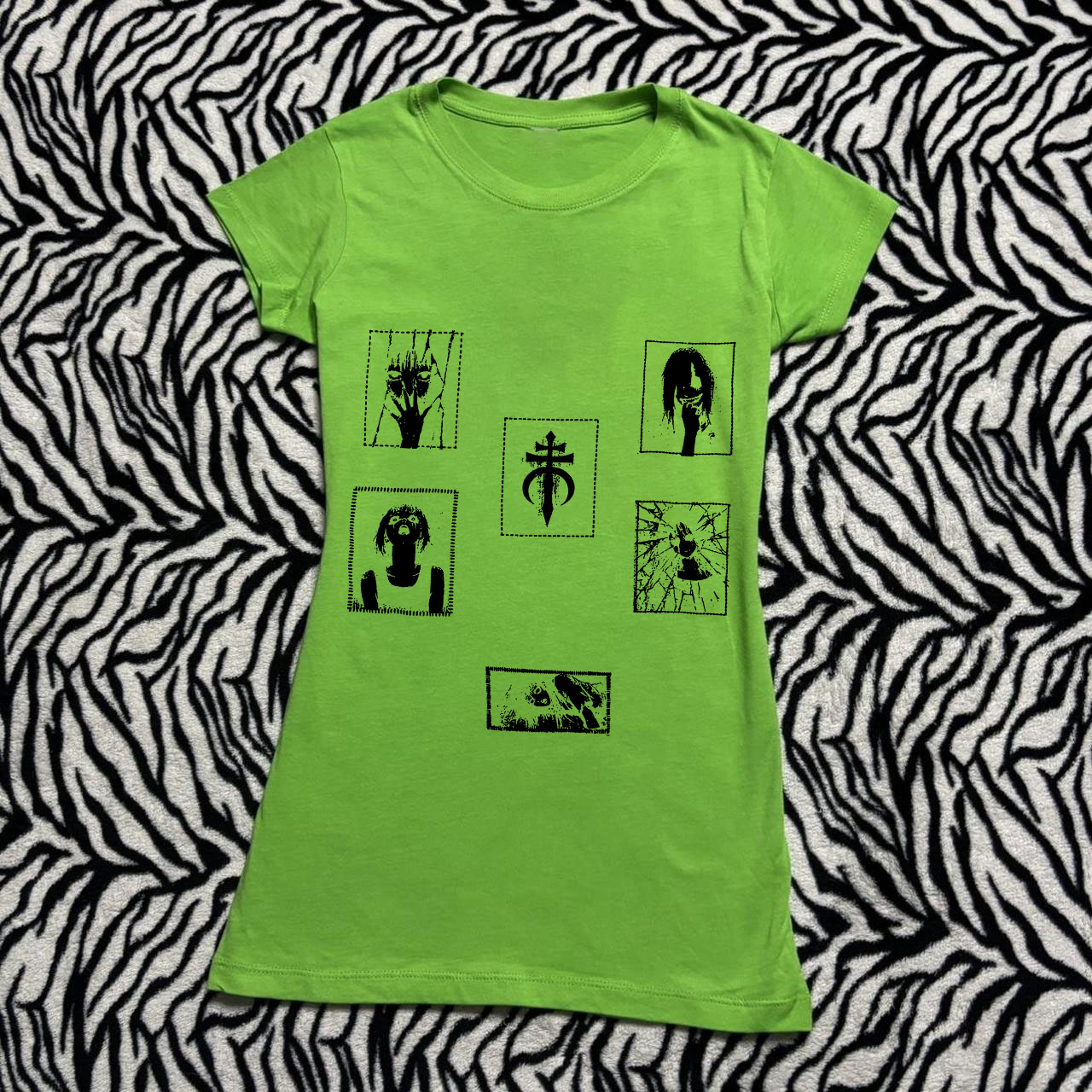 Y2K Graphic Baby Tee Crop - 2000년대 스타일의 여성용 크롭탑, 펑크 스트리트웨어,