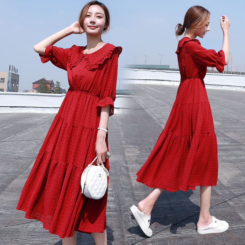미디 패션 우아한 2021 퍼프 슬리브 여름 라이트 드 - French Vintage Floral Midi Dress 리뷰 및 가격