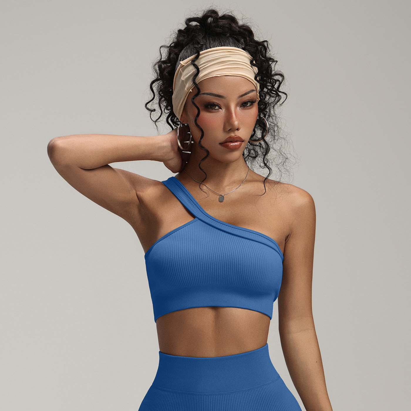 여성용 원숄더 리브드 스포츠 브라 섹시 비대칭 스트랩  - Seamless Ribbed Workout Tank Top 리뷰 및 가격
