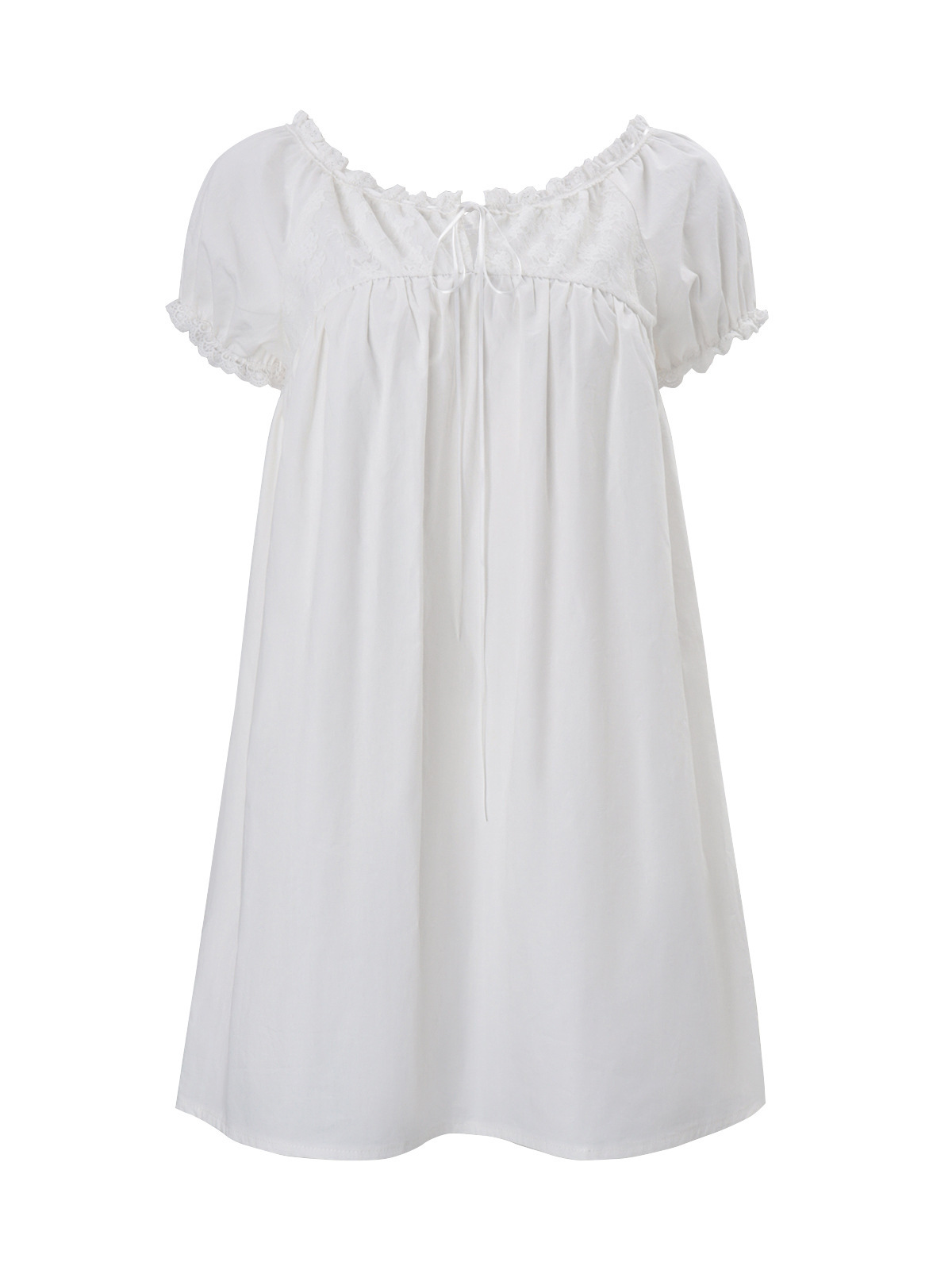화이트 오프숄더 레이스 베이비돌 미니 드레스 여성 퍼프 - Off Shoulder Puff Sleeve Sundress 리뷰 및 가격