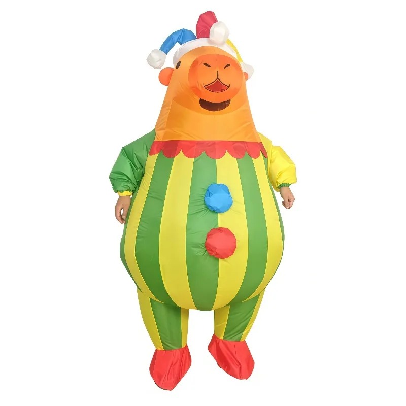 참신한 카피바라 풍선 의상, 재미있는 광대와 줄무늬 머 - Dresses 리뷰 및 가격