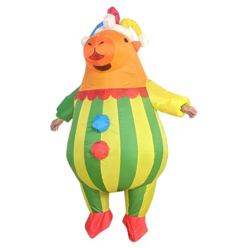 참신한 카피바라 풍선 의상, 재미있는 광대와 줄무늬 머 - Dresses 리뷰 및 가격