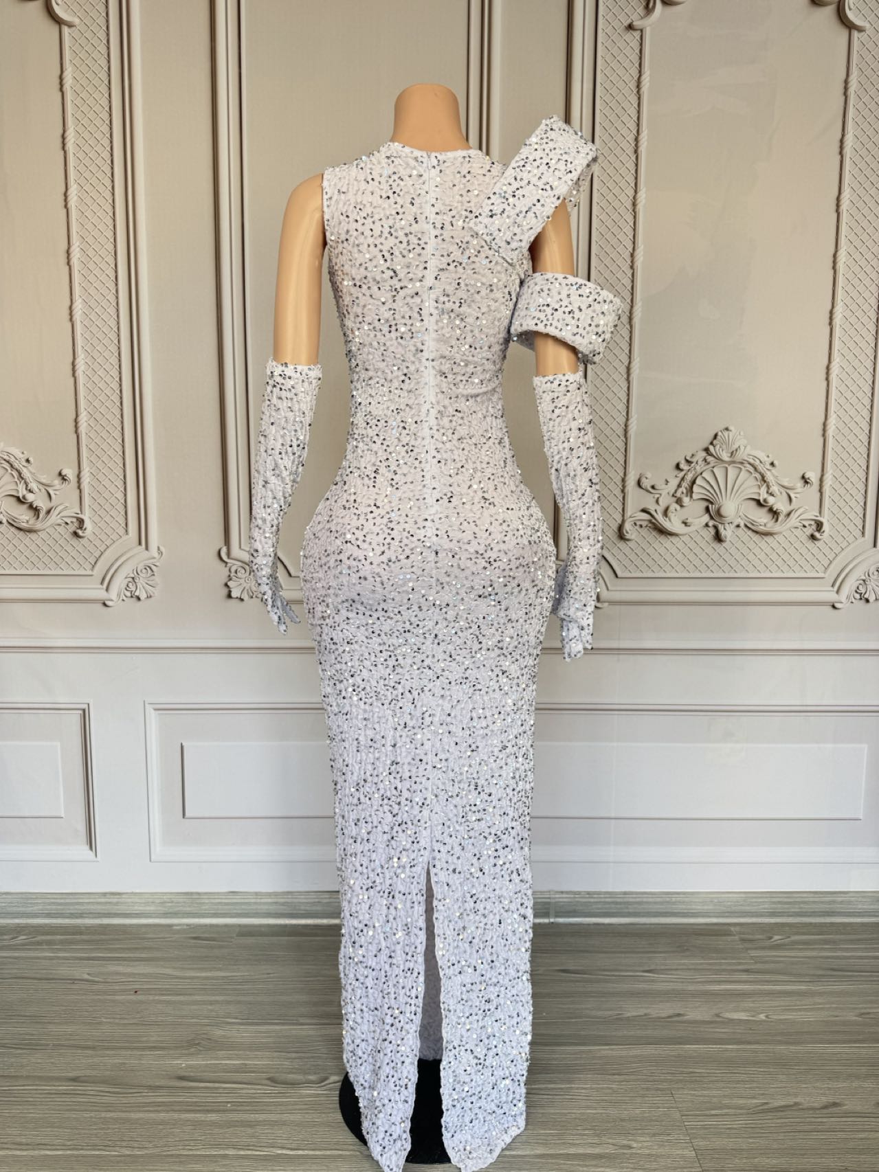 반짝이는 라인스톤 딥 V넥 롱 드레스 클럽 축제 기념  - Sparkly Rhinestone Club Party Dress 리뷰 및 가격