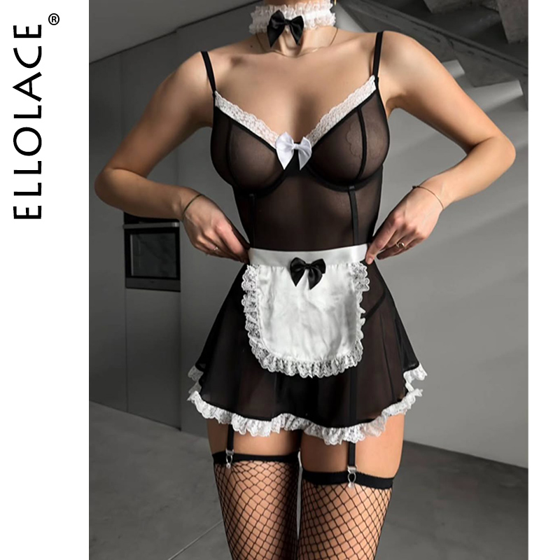 Ellolace 코스프레 여성 란제리 세트 메이드 섹시 - Lingerie 리뷰 및 가격