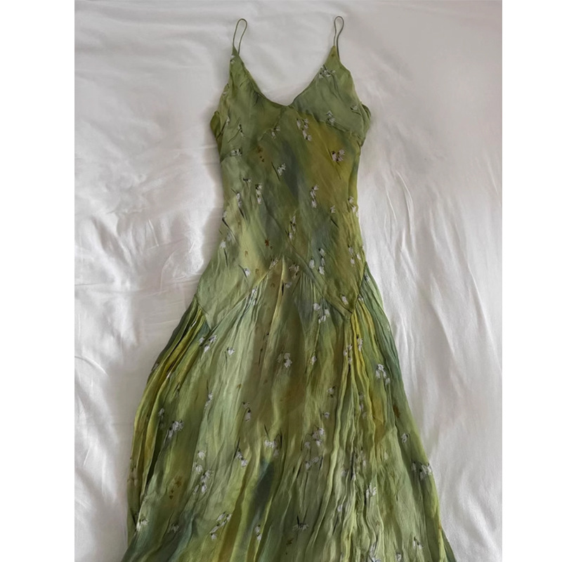 2025년 신상 빈티지 우아한 프렌치 플로럴 프린트 브 - French Vintage Floral Midi Dress 리뷰 및 가격