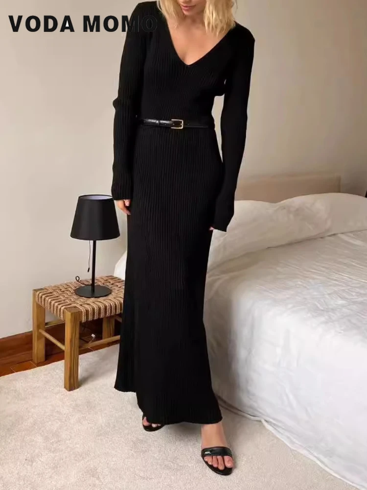 긴 소매 다목적 Bodycon 맥시 드레스 레트로 오피 - Bodycon Long Sleeve Ribbed Dress 리뷰 및 가격